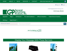 Tablet Screenshot of gapadvertising.com